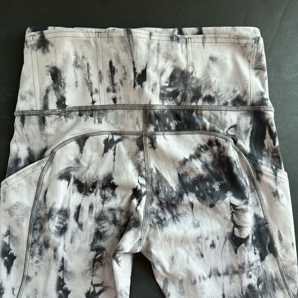 Lululemon Fast and Free Tight II 25" *Game Day Dark Chrome Black Multi Size 4 - Picture 7 of 16